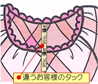 タックの付け間違い