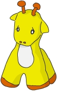 キリンがロバに