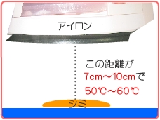 アイロンでの漂白
